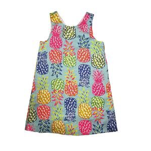 Tommy Bahama Girls Dress Size 7 Pineapple Bright Multicolor Dress preppy summer